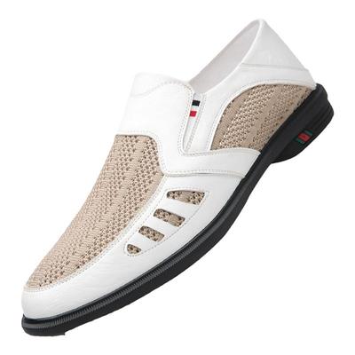 夏季镂空鞋舒适皮凉鞋防滑爸爸鞋