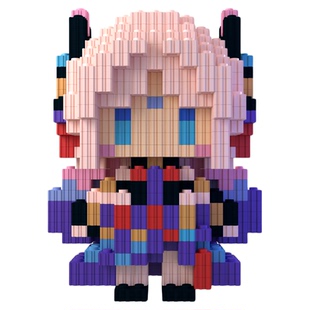 同人二创原神积木人仔纳塔系列玩具拼装小颗粒益智立体动漫模型3d