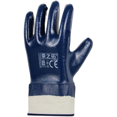 耐磨丁腈手套帆布耐油荣之拓