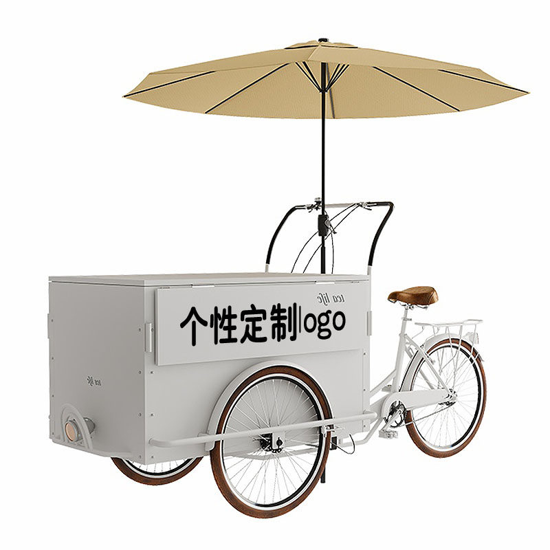 白色金属摆摊车带遮阳伞顺丰包邮