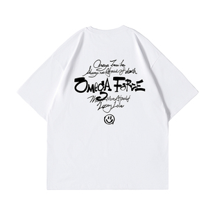 Nuthink美式街头重磅嘻哈短袖男宽松大码美潮T恤半截袖情侣夏季潮