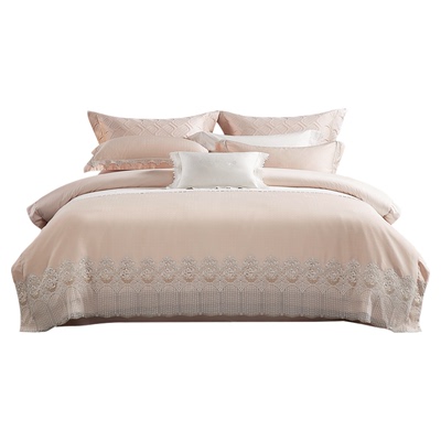 水星100支双股长绒棉提花四件套