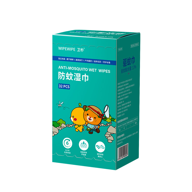 卫朴防蚊湿巾32枚/盒