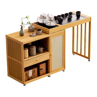 移动茶桌小茶台烧水壶一体家用2025新款高端阳台泡茶桌子茶几客厅