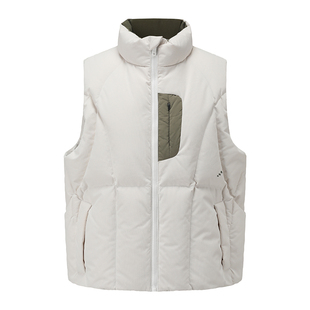 Allreaday新奇天 防泼水羽绒马甲女户外徒步山系防风保暖白鸭绒