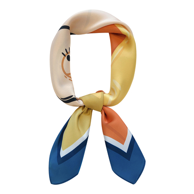 山川音符原创新款手绘小丝巾女