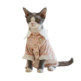 GINGERAIN 亲子装睡衣猫咪主人同款加厚金丝绒贵妇风轻奢系扣睡衣