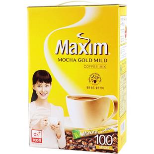 韩国进口咖啡100条装 麦馨摩卡咖啡Maxim三合一速溶咖啡粉1200g