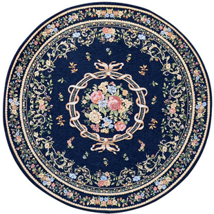 圆形地毯客厅进门欧式卧室美式电脑椅吊篮复古楼梯座椅地垫圆型