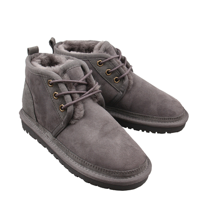 羊皮毛一体情侣雪地靴男保暖短靴