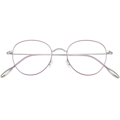女简约小框纯钛超弹性眼镜架