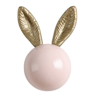 星翡轻奢兔子拉手可爱儿童房衣柜把手女孩抽屉卡通陶瓷柜门高级感