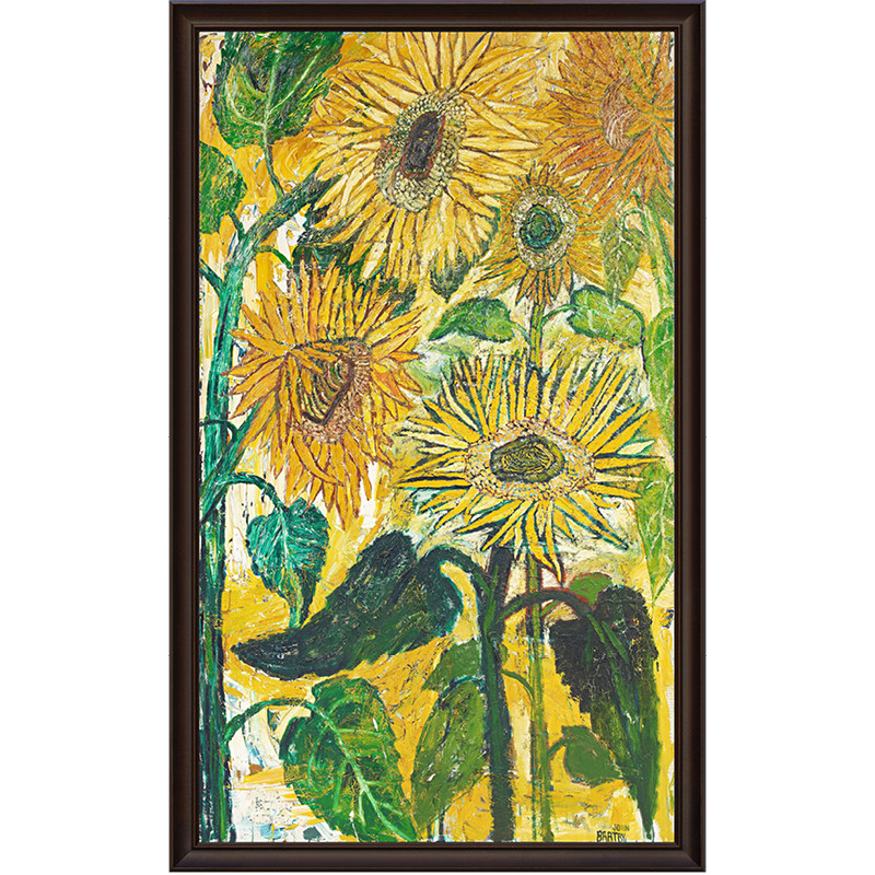 风色简约花卉油画玄关走廊装饰画