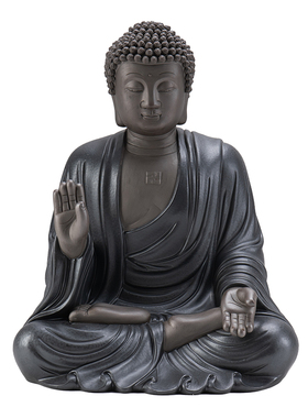 【库存清仓】大日如来佛像紫砂释迦摩尼佛像中式客厅禅意玄关摆件