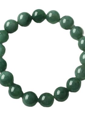 天然翡翠油青a货老坑冰糯种手串