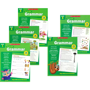 Scholastic Success With Grammar Grade 美国学乐成功系列英语语法全彩版 小学教辅1-5年级 5册  美国小学课程标准 英文原版进口