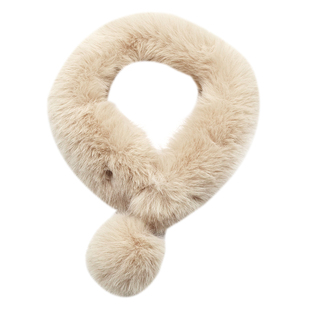 獭兔毛围巾女士秋冬季韩版百搭仿皮草百搭濑毛毛绒小脖套围脖毛领