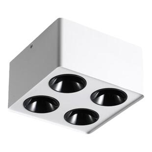 LED明装斗胆灯射灯无主灯照明客厅三头正方形免开孔吸顶明装筒灯