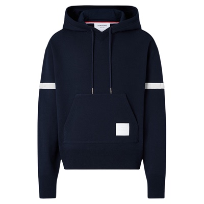 [6期免息][早春新品]THOM BROWNE男士经典罗缎饰套头连帽卫衣