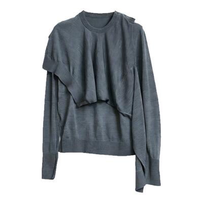 3.1 Phillip Lim 女士不规则裁剪拼接针织衫宽松毛衣银泰 301596