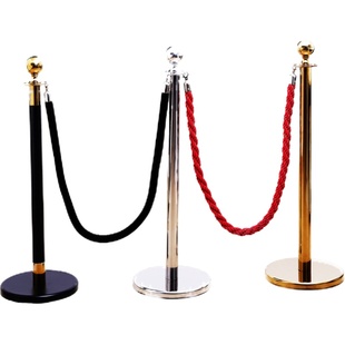 酒店一米线不锈钢礼宾杆挂绳护栏 商场隔离安全带警戒线迎宾柱子
