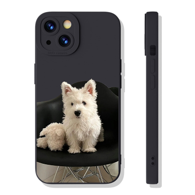 可爱小狗镜面手机壳适用华为P80荣耀30Mate60可爱苹果17proOPPOReno15西高地狗狗VIVOS20小米1415三星S25高级