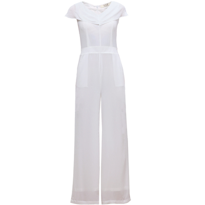 白色连体裤女夏高级感名媛长款