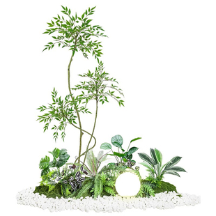 仿真绿植造景组合隔断花槽花箱仿生人造装饰室内景观假花假植物
