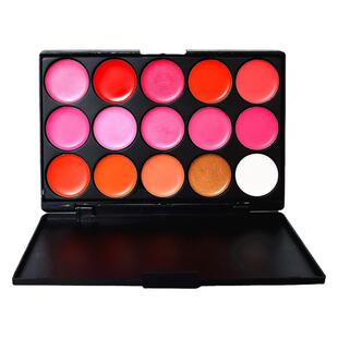 QYMJS十五色口红盘 儿童舞台戏曲影楼化妆师专用组合彩妆新手学员