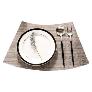 圆桌桌垫扇形餐桌垫简约编织圆形酒店餐位垫家用中式隔热垫餐具垫