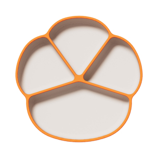 儿童硅胶餐盘婴儿吸盘式液态硅胶餐盘带盖一体式分格防滑防摔家用