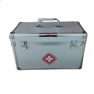 医用铝合金出诊箱医疗箱急救箱急诊箱便携式家用保健箱医药箱14寸