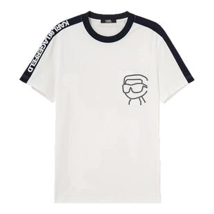 KARL LAGERFELD【100%棉】圆领短袖T恤2026年夏季新品老佛爷男装