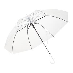 加大纯透明雨伞小清新自动长柄双人用大伞抗风挡雨拍照道具