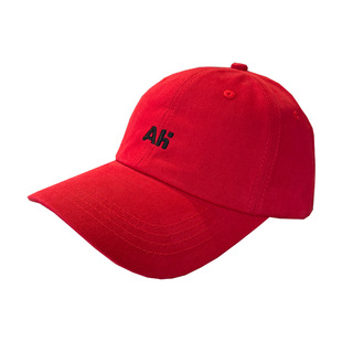 前后Ah字母刺绣棒球帽子男女同款宽帽檐大脸软顶显脸小防晒鸭舌帽