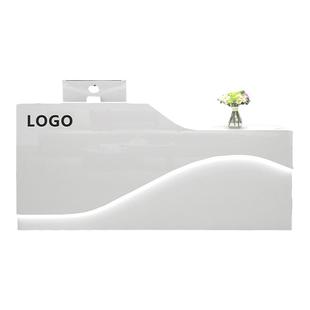 收银台吧台店铺小型柜台商用轻奢高级感美容院前台接待台简约现代