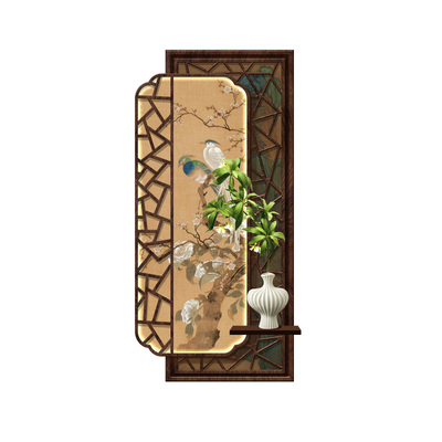 宋氏美学入户正对门玄关墙装饰画