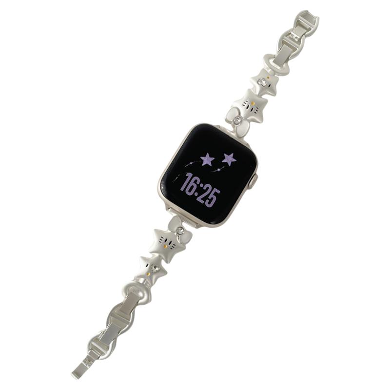 适用vivo watch gt2手表带锌合金属蝴蝶结星星链条腕表带vivo watch gt运动iqoo智能GT2代女款高级感夏表链