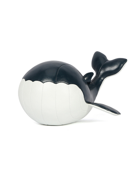 玩宠皮质大号蓝鲸礼物书挡摆件