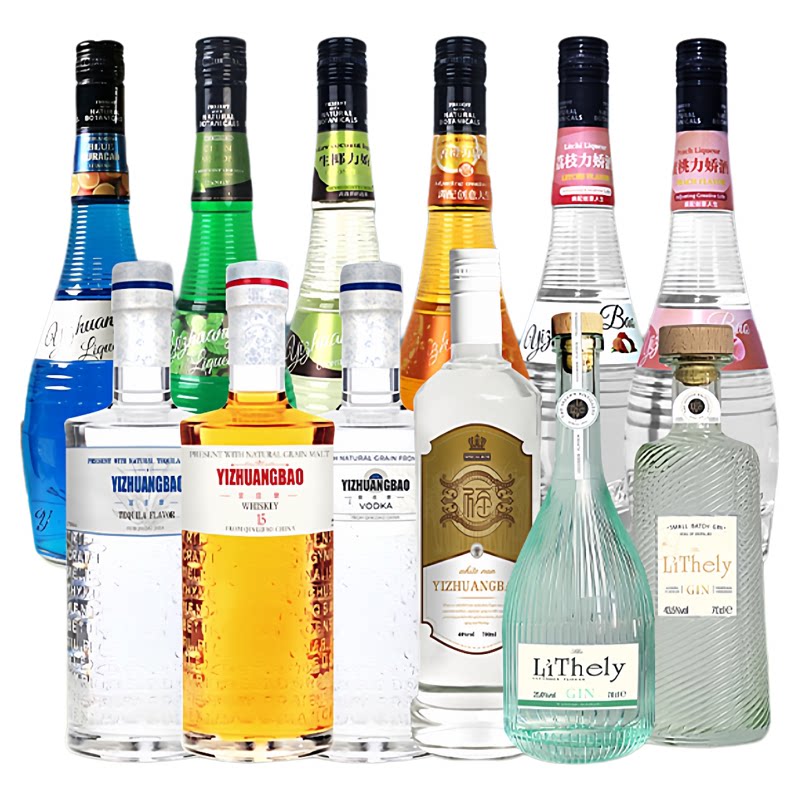 宜庄堡柠檬青瓜茉莉金酒鸡尾酒调酒六大基酒套装洋酒组合正品全套