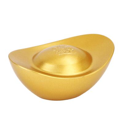 黄铜《仿金鎏镀实心铜元宝》