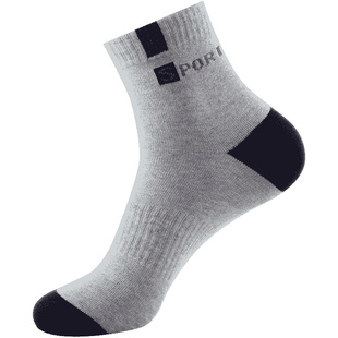 袜子男士纯棉防臭秋冬季加厚全棉男式运动中筒棉袜男娃袜祙子冬款