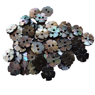 新款二孔黑色雕花深海真贝壳纽扣 衬衫毛衣两眼开衫扣子贝母扣