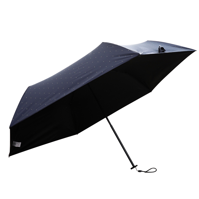 太阳伞晴雨伞防晒5骨碳纤维黑胶