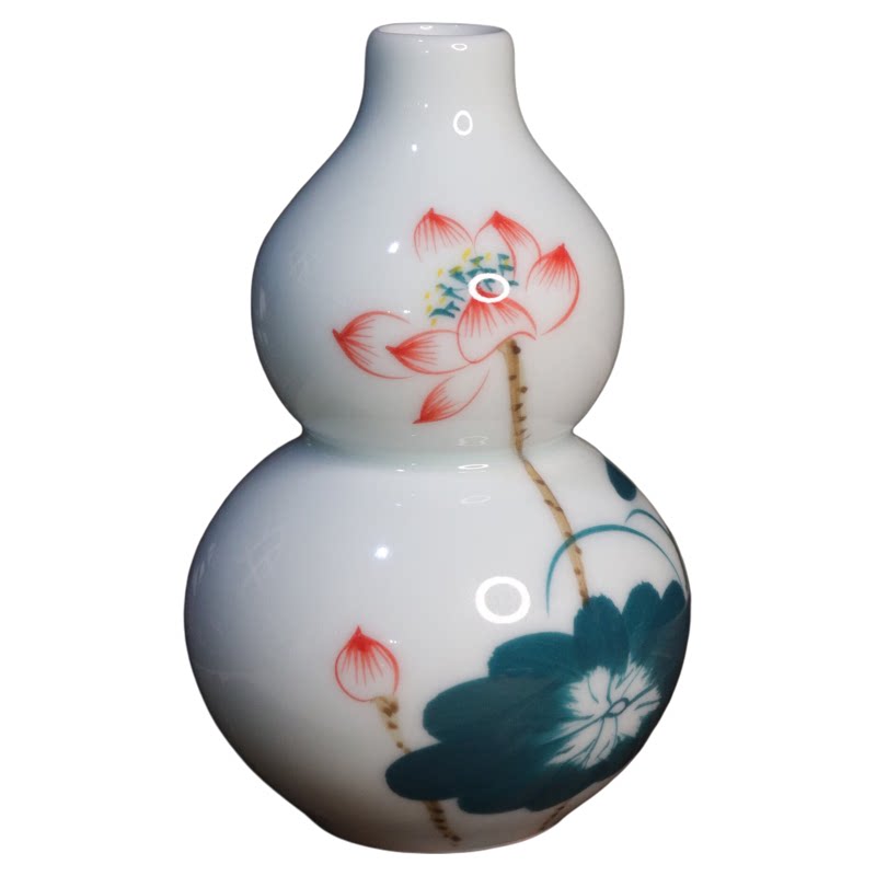 景德镇中式葫芦插花摆件
