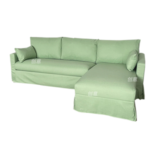 定制希尔塔普三人带贵妃椅全包沙发套耐抓丝绒加厚灯芯绒纯棉透气