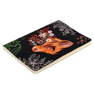 Signature狐狸刺绣日记本记事本 学生工作记录手账本简约随身笔记