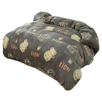 加厚法兰绒被套150X200单人双人珊瑚绒被罩冬季加绒双面绒棉被套