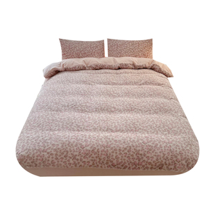 豹豹猫猫｜博主同款少女粉色豹纹加厚牛奶绒四件套1.8保暖水貂绒