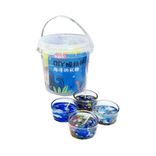 果冻蜡烛杯diy材料包创意手工蜡烛自制玩具ins希腊海洋风浪漫礼物